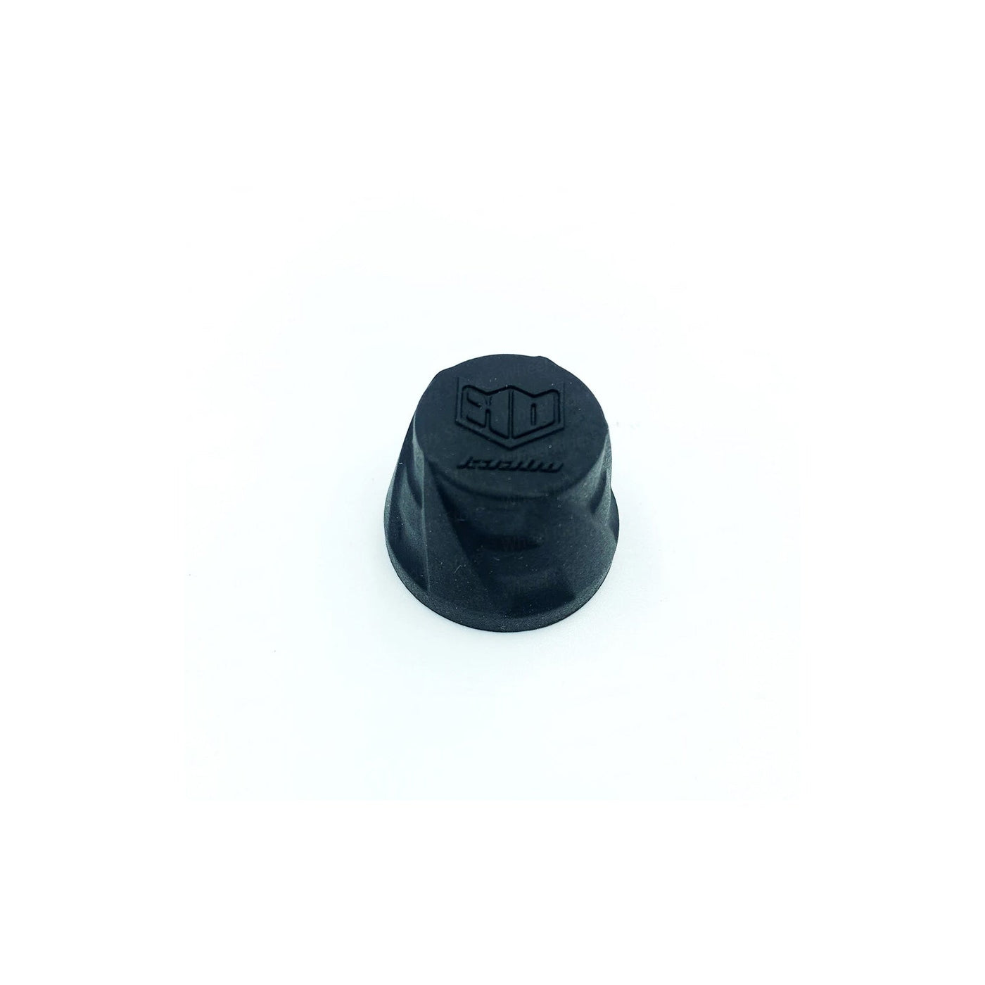 Black wheel nut cover for Kaabo Wolf Warrior X Plus electric scooter.