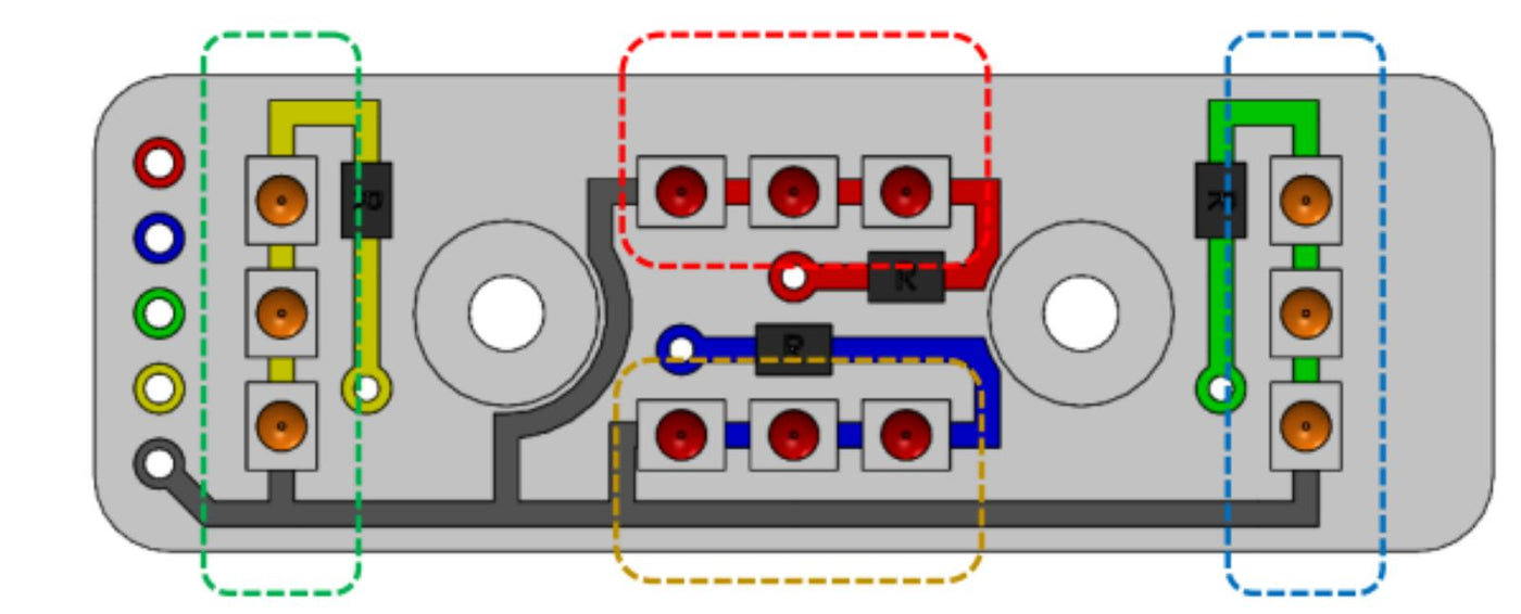 tail light PCB for Wolf Warrior X Plus